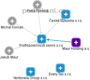 Profispolečnosti servis s.r.o. - obrázek vizuálního zobrazení vztahů obchodního rejstříku