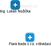 Flare trade s.r.o. v likvidaci - obrázek vizuálního zobrazení vztahů obchodního rejstříku