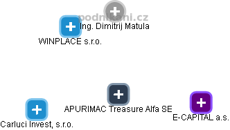 APURIMAC Treasure Alfa SE - obrázek vizuálního zobrazení vztahů obchodního rejstříku