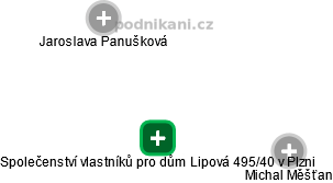 Společenství vlastníků pro dům Lipová 495/40 v Plzni - obrázek vizuálního zobrazení vztahů obchodního rejstříku