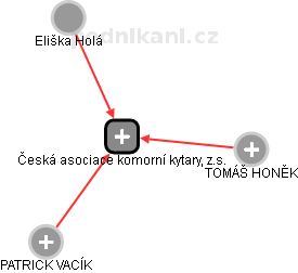 Česká asociace komorní kytary, z.s. - obrázek vizuálního zobrazení vztahů obchodního rejstříku