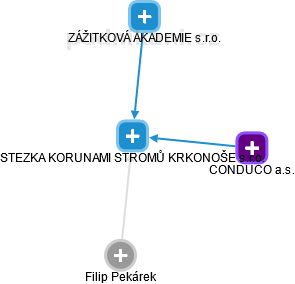 STEZKA KORUNAMI STROMŮ KRKONOŠE s.r.o. - obrázek vizuálního zobrazení vztahů obchodního rejstříku