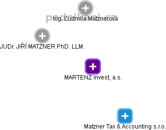 MARTENZ Invest, a.s. - obrázek vizuálního zobrazení vztahů obchodního rejstříku
