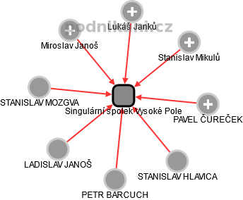 Singulární spolek Vysoké Pole - obrázek vizuálního zobrazení vztahů obchodního rejstříku
