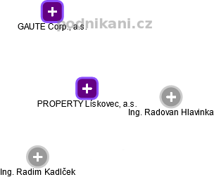 PROPERTY Lískovec, a.s. - obrázek vizuálního zobrazení vztahů obchodního rejstříku