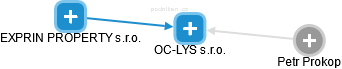 OC-LYS s.r.o. - obrázek vizuálního zobrazení vztahů obchodního rejstříku