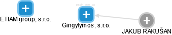Gingylymos, s.r.o. - obrázek vizuálního zobrazení vztahů obchodního rejstříku