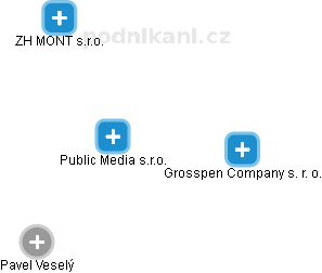 Public Media s.r.o. - obrázek vizuálního zobrazení vztahů obchodního rejstříku