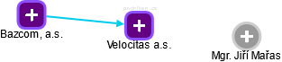 Velocitas a.s. - obrázek vizuálního zobrazení vztahů obchodního rejstříku