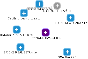 RAYMOND INVEST a.s. - obrázek vizuálního zobrazení vztahů obchodního rejstříku