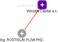 Winstor Capital a.s. - obrázek vizuálního zobrazení vztahů obchodního rejstříku