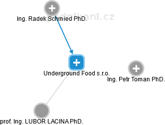 Underground Food s.r.o. - obrázek vizuálního zobrazení vztahů obchodního rejstříku
