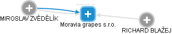 Moravia grapes s.r.o. - obrázek vizuálního zobrazení vztahů obchodního rejstříku
