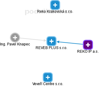 REVEB PLUS s.r.o. - obrázek vizuálního zobrazení vztahů obchodního rejstříku