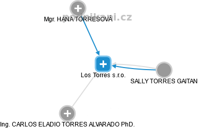 Los Torres s.r.o. - obrázek vizuálního zobrazení vztahů obchodního rejstříku
