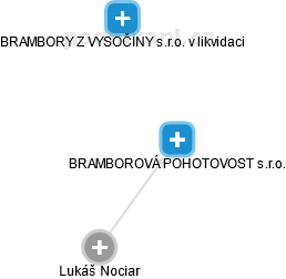 BRAMBOROVÁ POHOTOVOST s.r.o. - obrázek vizuálního zobrazení vztahů obchodního rejstříku