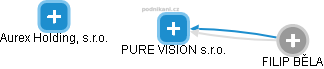 PURE VISION s.r.o. - obrázek vizuálního zobrazení vztahů obchodního rejstříku