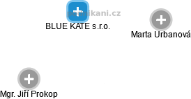 BLUE KATE s.r.o. - obrázek vizuálního zobrazení vztahů obchodního rejstříku
