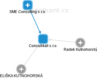 Consult4all s.r.o. - obrázek vizuálního zobrazení vztahů obchodního rejstříku