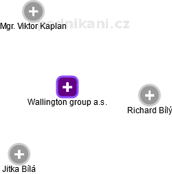 Wallington group a.s. - obrázek vizuálního zobrazení vztahů obchodního rejstříku