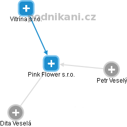 Pink Flower s.r.o. - obrázek vizuálního zobrazení vztahů obchodního rejstříku