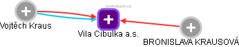 Vila Cibulka a.s. - obrázek vizuálního zobrazení vztahů obchodního rejstříku
