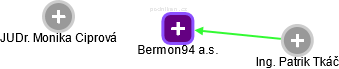Bermon94 a.s. - obrázek vizuálního zobrazení vztahů obchodního rejstříku