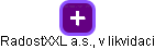 RadostXXL a.s., v likvidaci - obrázek vizuálního zobrazení vztahů obchodního rejstříku