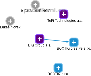 BiQ Group a.s. - obrázek vizuálního zobrazení vztahů obchodního rejstříku