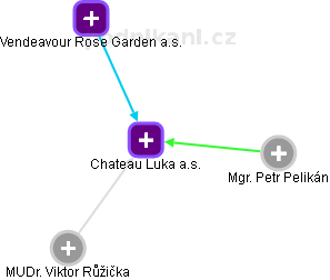 Chateau Luka a.s. - obrázek vizuálního zobrazení vztahů obchodního rejstříku