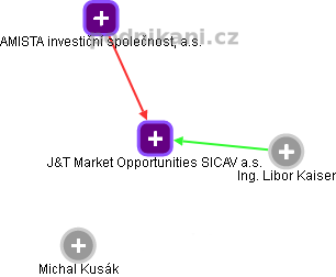 J&T Market Opportunities SICAV a.s. - obrázek vizuálního zobrazení vztahů obchodního rejstříku