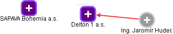 Delton 1 a.s. - obrázek vizuálního zobrazení vztahů obchodního rejstříku