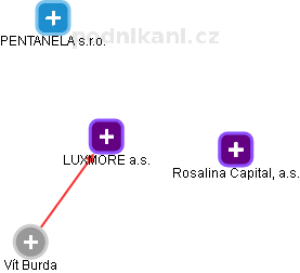 LUXMORE a.s. - obrázek vizuálního zobrazení vztahů obchodního rejstříku
