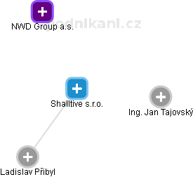 Shalltive s.r.o. - obrázek vizuálního zobrazení vztahů obchodního rejstříku