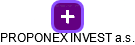 PROPONEX INVEST a.s. - obrázek vizuálního zobrazení vztahů obchodního rejstříku