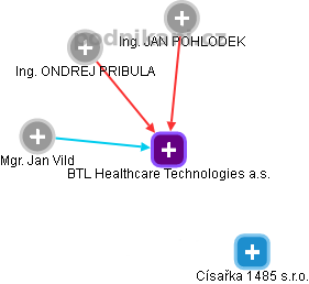 BTL Healthcare Technologies a.s. - obrázek vizuálního zobrazení vztahů obchodního rejstříku