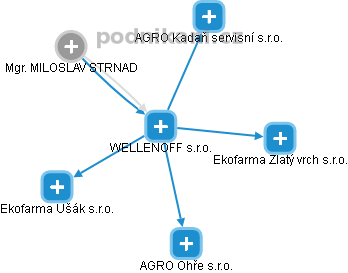 WELLENOFF s.r.o. - obrázek vizuálního zobrazení vztahů obchodního rejstříku