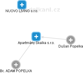 Apartmány Skalka s.r.o. - obrázek vizuálního zobrazení vztahů obchodního rejstříku