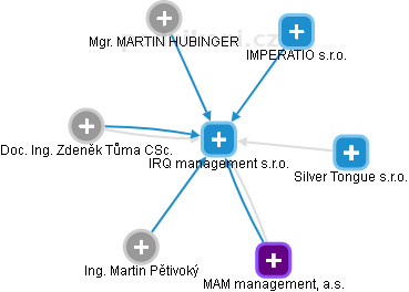IRQ management s.r.o. - obrázek vizuálního zobrazení vztahů obchodního rejstříku