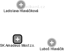 SK Amadeus Most z.s. - obrázek vizuálního zobrazení vztahů obchodního rejstříku
