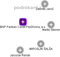 BNP Paribas Cardif Pojišťovna, a.s. - obrázek vizuálního zobrazení vztahů obchodního rejstříku