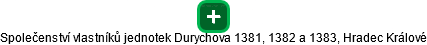 Společenství vlastníků jednotek Durychova 1381, 1382 a 1383, Hradec Králové - obrázek vizuálního zobrazení vztahů obchodního rejstříku