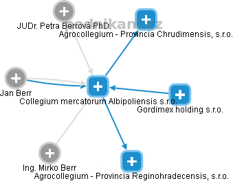 Collegium mercatorum Albipoliensis s.r.o. - obrázek vizuálního zobrazení vztahů obchodního rejstříku