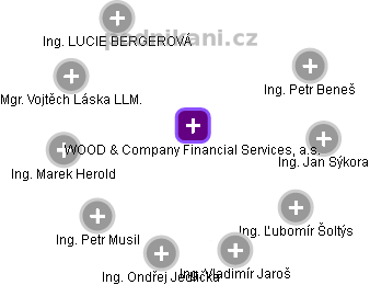 WOOD & Company Financial Services, a.s. - obrázek vizuálního zobrazení vztahů obchodního rejstříku