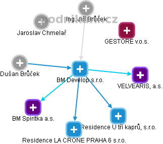 BM Develop s.r.o. - obrázek vizuálního zobrazení vztahů obchodního rejstříku