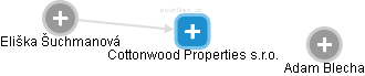 Cottonwood Properties s.r.o. - obrázek vizuálního zobrazení vztahů obchodního rejstříku
