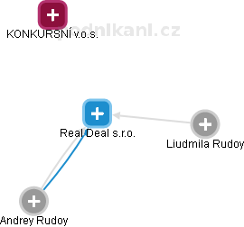 Real Deal s.r.o. - obrázek vizuálního zobrazení vztahů obchodního rejstříku