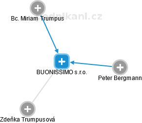 BUONISSIMO s.r.o. - obrázek vizuálního zobrazení vztahů obchodního rejstříku
