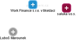 Work Finance s.r.o. v likvidaci - obrázek vizuálního zobrazení vztahů obchodního rejstříku