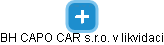 BH CAPO CAR s.r.o. v likvidaci - obrázek vizuálního zobrazení vztahů obchodního rejstříku
